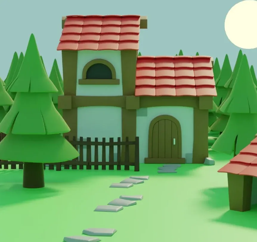 Scène low poly