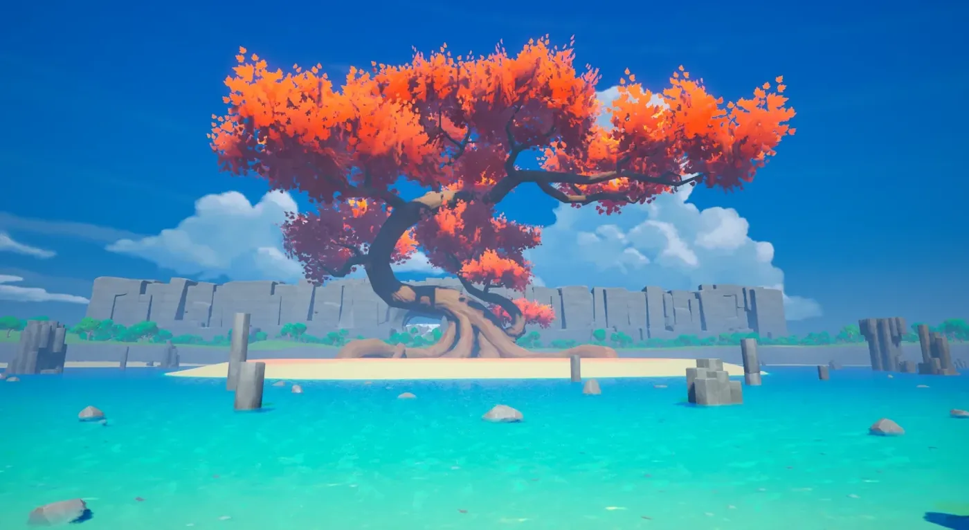 L'Arbre Écarlate sur l'île de Yotsuba