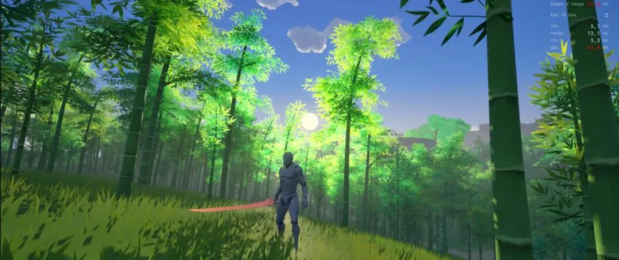 Capture en jeu dans la forêt